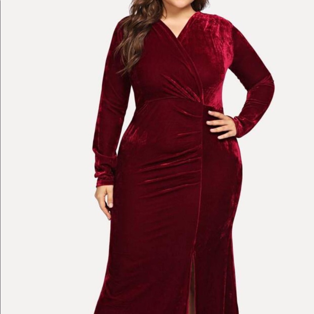 Ruby Velvet Formal Bawdy Dress 3x tag • USA sz18